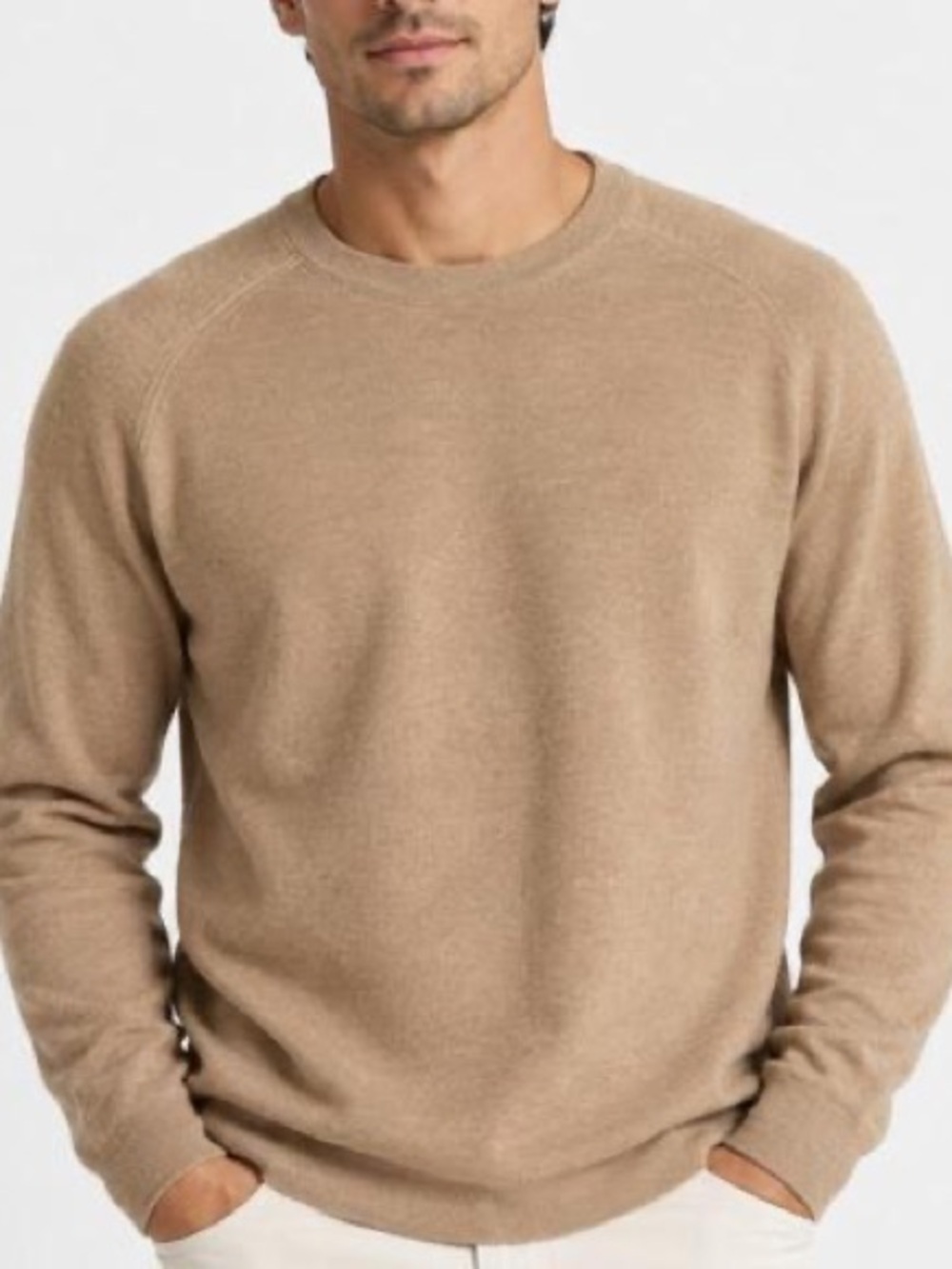 Banana Republic Men's Crewneck Sweater - Taupe Size XL